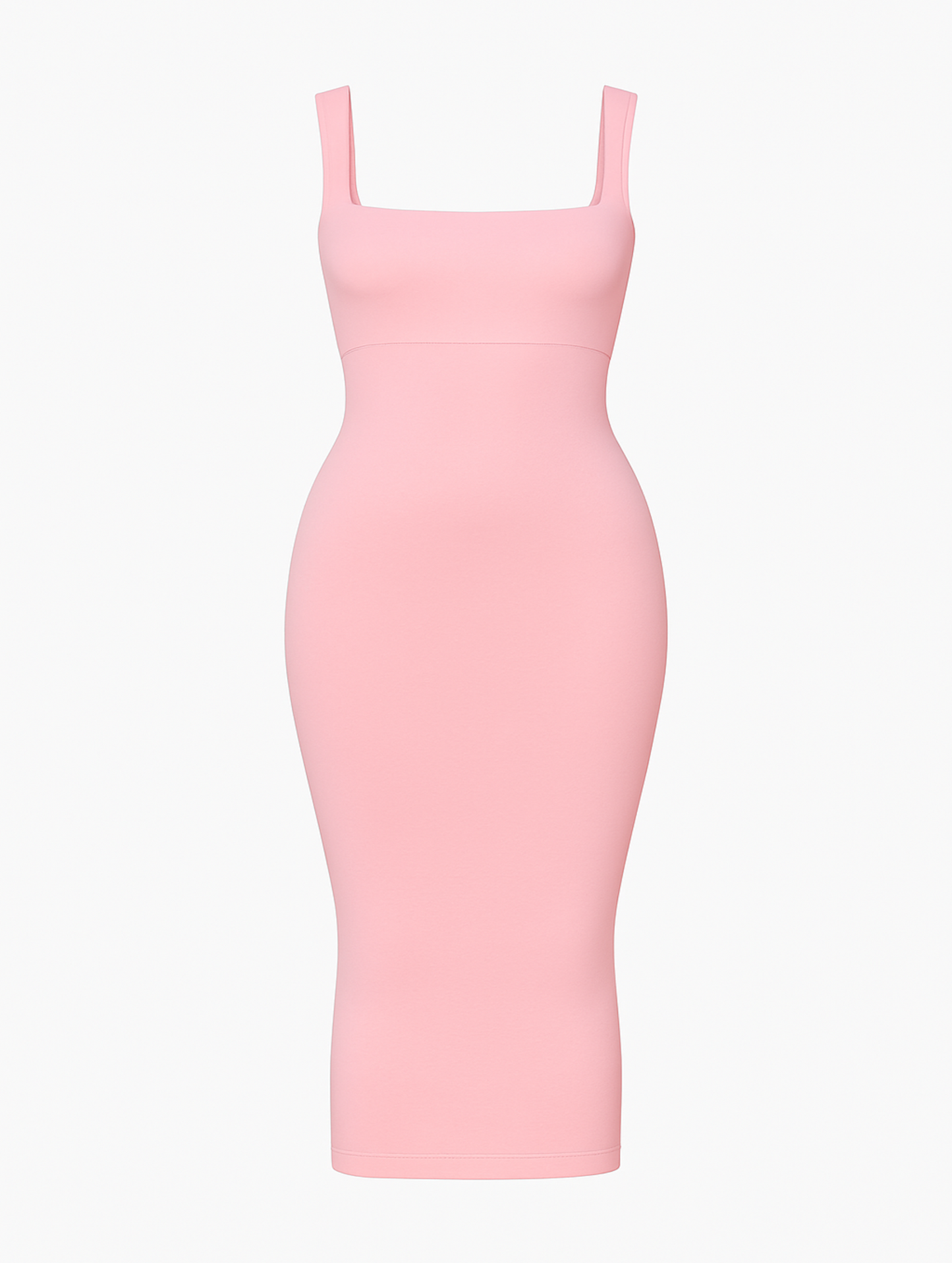 ROBE SCULPTANT MIDI COL CARRE