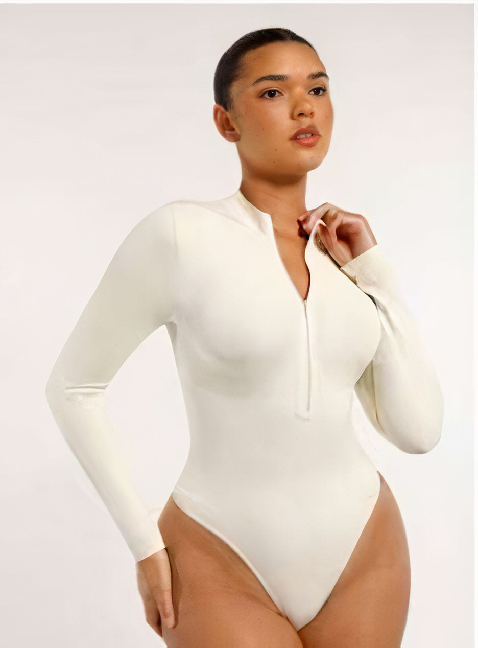 BODY MANCHES LONGUES ZIPPE